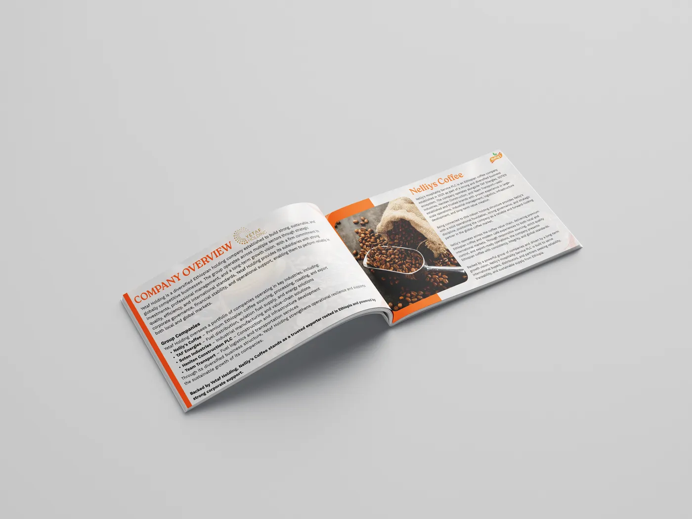 Company profile layout