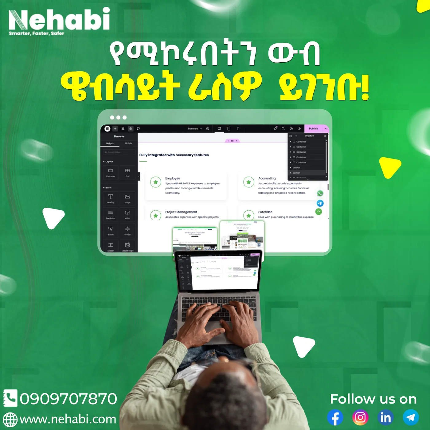 Nehabi — Build your own site