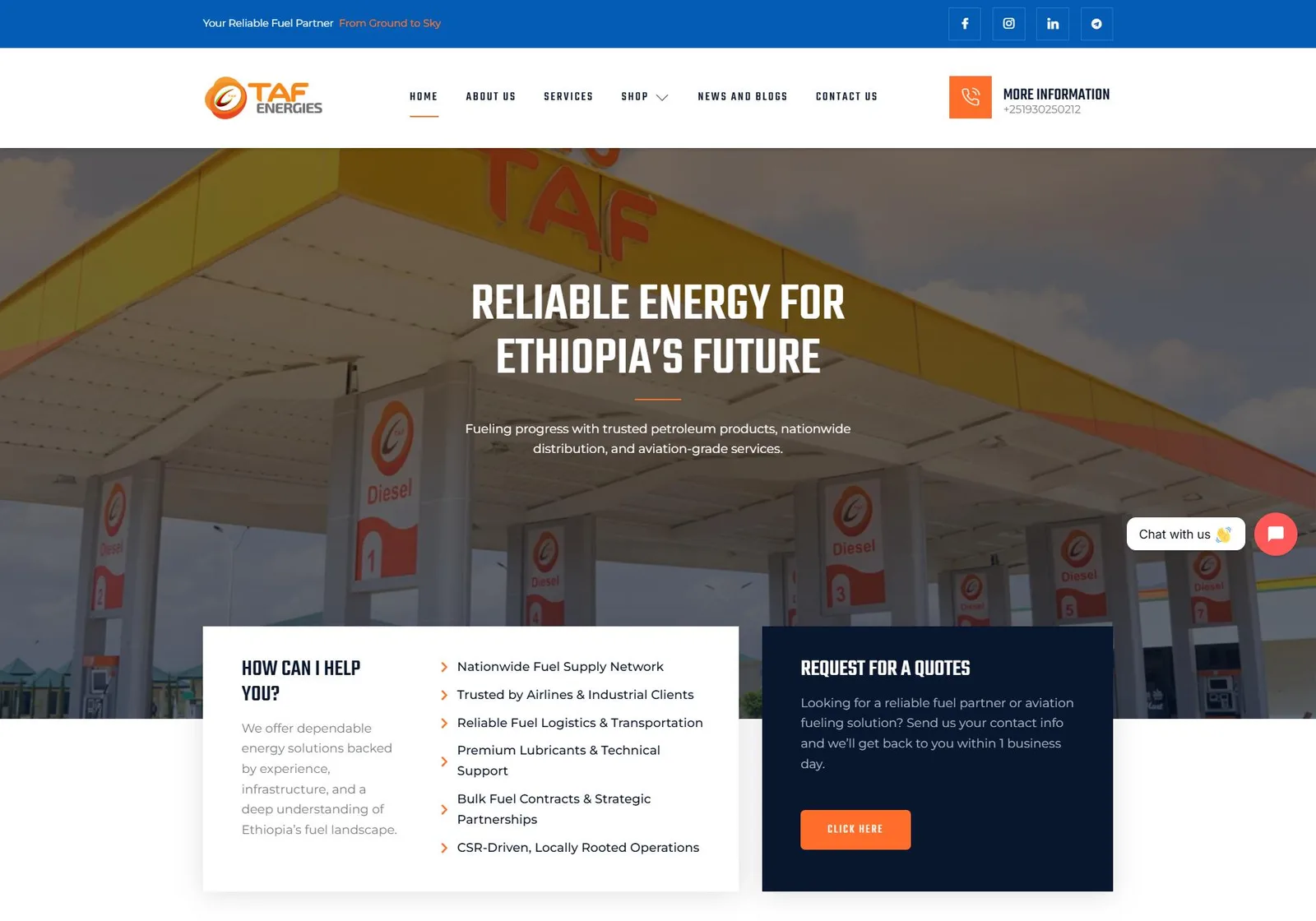 Corporate website — TAF Energies